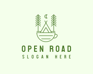 Green Tent Cafe logo design