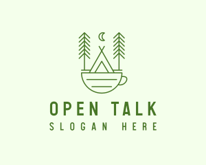 Green Tent Cafe logo design