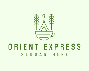 Green Tent Cafe logo design