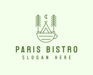 Green Tent Cafe logo design