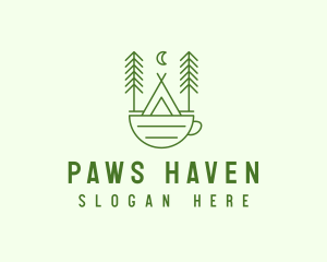 Green Tent Cafe logo design