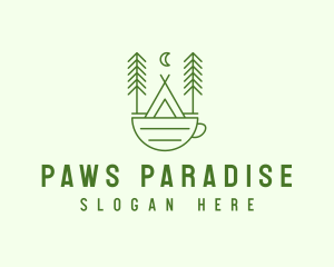 Green Tent Cafe logo design