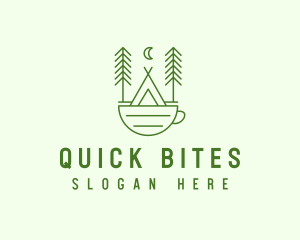 Green Tent Cafe logo design