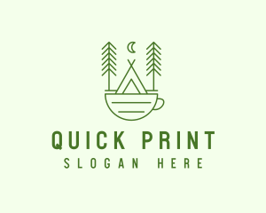 Green Tent Cafe logo design