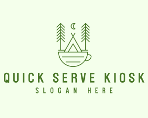 Green Tent Cafe logo design