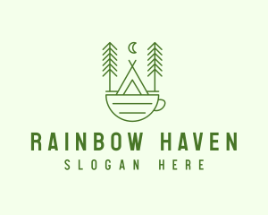 Green Tent Cafe logo design