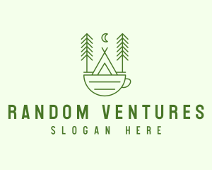 Green Tent Cafe logo design