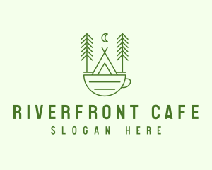 Green Tent Cafe logo design