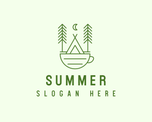 Green Tent Cafe logo design