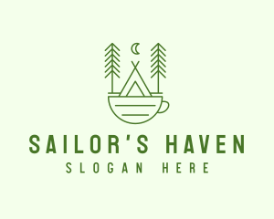 Green Tent Cafe logo design