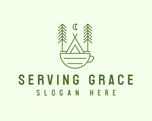 Green Tent Cafe logo design