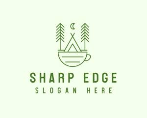 Green Tent Cafe logo design