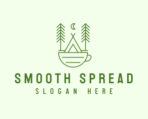 Green Tent Cafe logo design