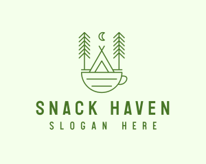 Green Tent Cafe logo design