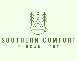 Green Tent Cafe logo design