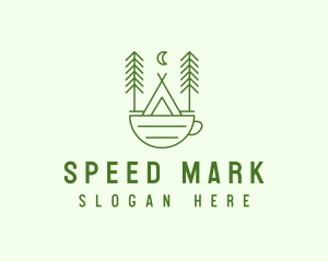 Green Tent Cafe logo design