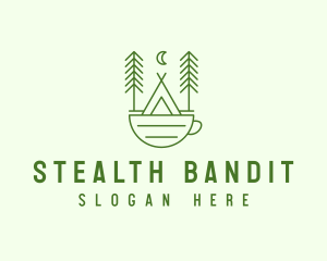 Green Tent Cafe logo design