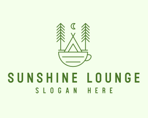 Green Tent Cafe logo design