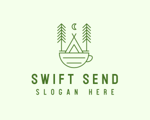 Green Tent Cafe logo design