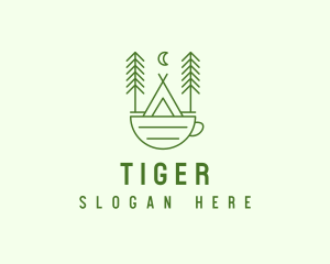 Green Tent Cafe logo design