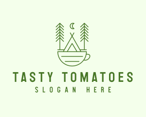 Green Tent Cafe logo design