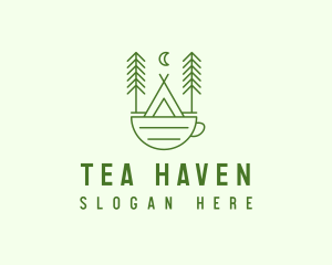 Green Tent Cafe logo design