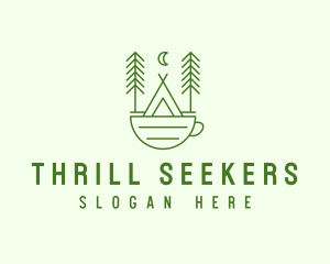 Green Tent Cafe logo design