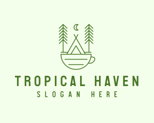 Green Tent Cafe logo design