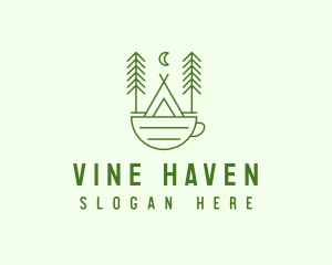 Green Tent Cafe logo design