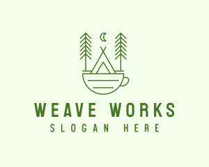 Green Tent Cafe logo design