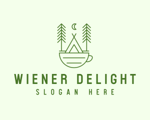 Green Tent Cafe logo design