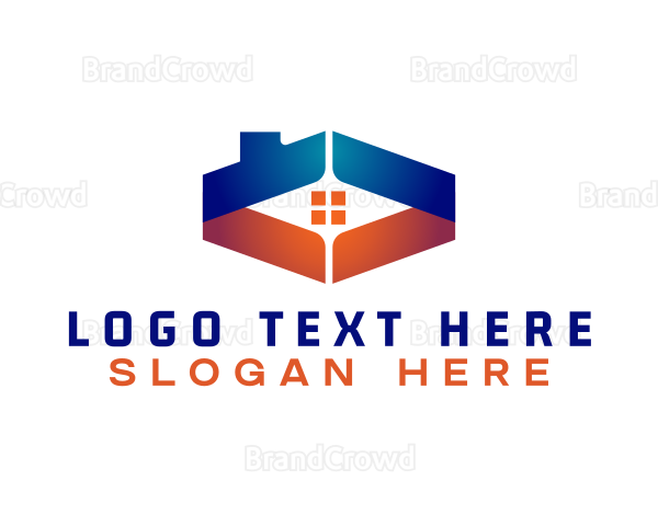 Industrial House Roofing Logo