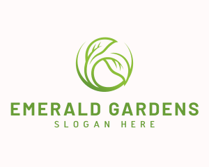 Leaves Organic Lawn logo design