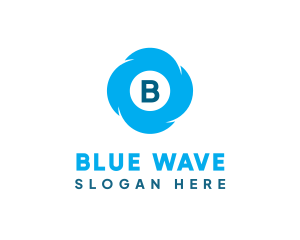 Modern Blue Flower logo design
