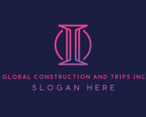 Digital - Gradient Modern Letter I logo design