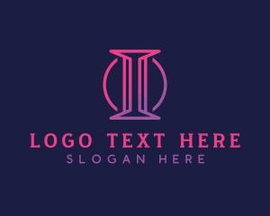 Digital - Gradient Modern Letter I logo design