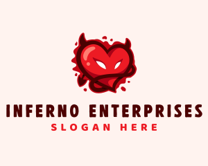 Bloody Devil Heart logo design