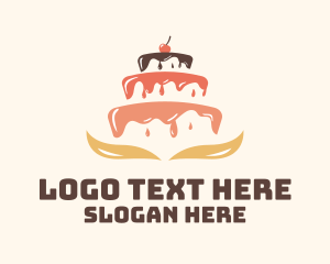 Cafeteria - Dripping Cake Icing logo design