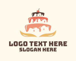 Dessert Bar - Dripping Cake Icing logo design