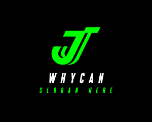 Digital Neon Company Letter J Logo