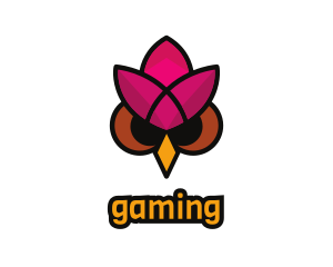 Lotus Owl Bird  Logo