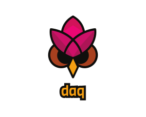 Owl - Lotus Owl Bird logo design