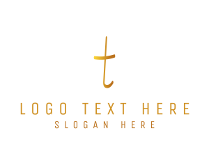 Signature - Minimalist Letter T logo design