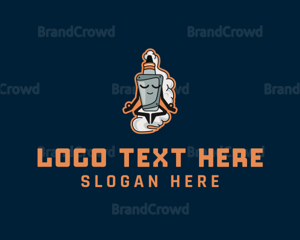 Vape Mascot Meditate Logo