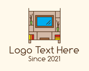 Furniture - Television Cabinet Homeware logo design