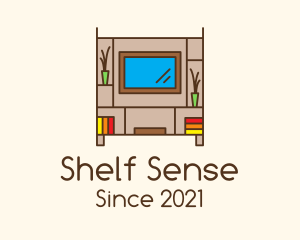 Shelf - Television Cabinet Homeware logo design