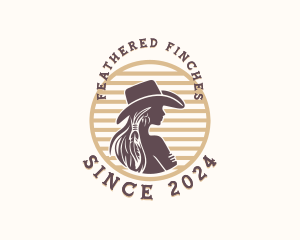 Western Rodeo Cowgirl logo design