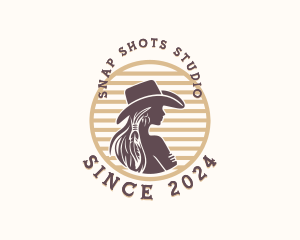 Wild West - Western Rodeo Cowgirl logo design