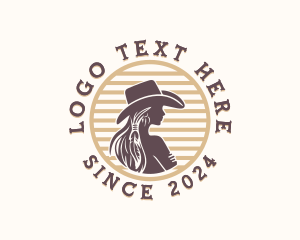 Wild West - Western Rodeo Cowgirl logo design