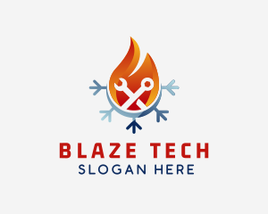 Heat Cooling Repair Tools logo design